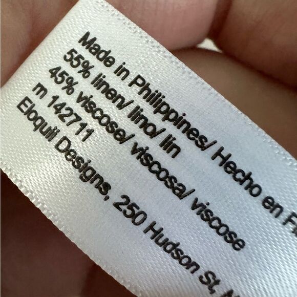 NWT ELOQUII Elements Women's linen blend Tie Front Tank Dress size 20 white maxi - Picture 7 of 7